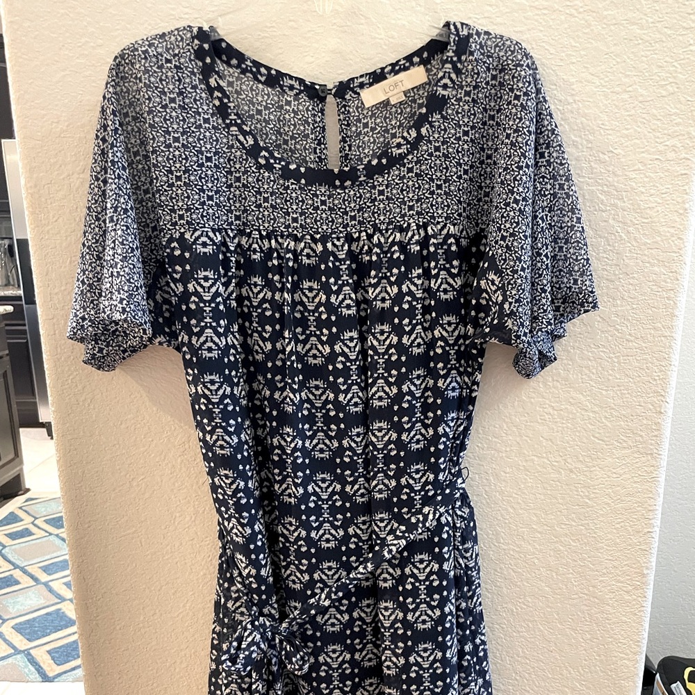 Loft Tie Waist Dress